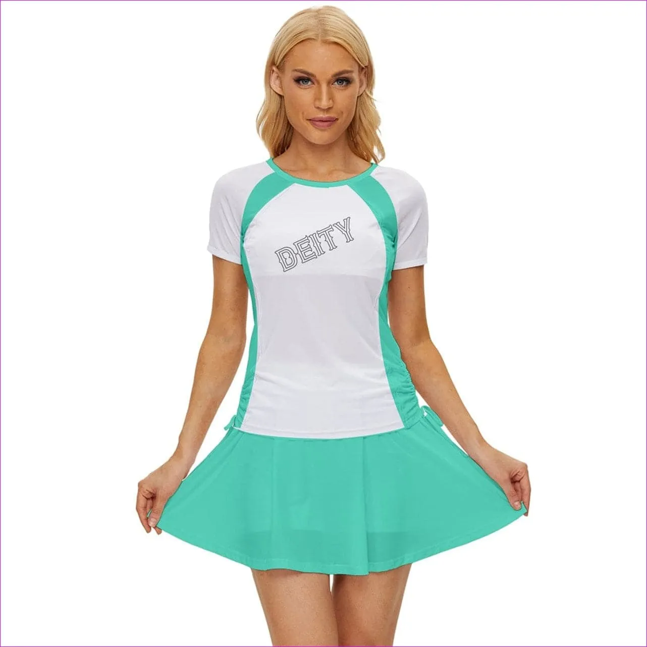 Deity Color Block Womens Sports Wear Set