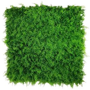 Dense Fern Artificial Hedge / Fake Green Wall DIY Vertical Garden 1m x 1m  UV Resistant