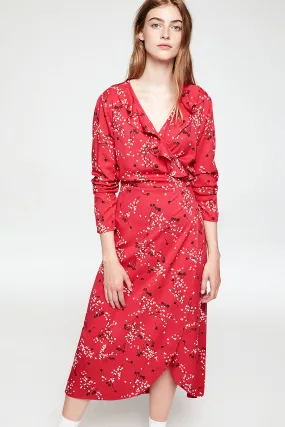 dilaan spring ditsies dress tomato red <br> by ARMEDANGELS