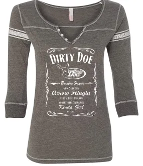 Dirty Doe Hailey Henley 3/4 Sleeve Shirt Collection