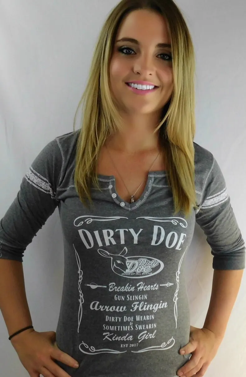 Dirty Doe Hailey Henley 3/4 Sleeve Shirt Collection