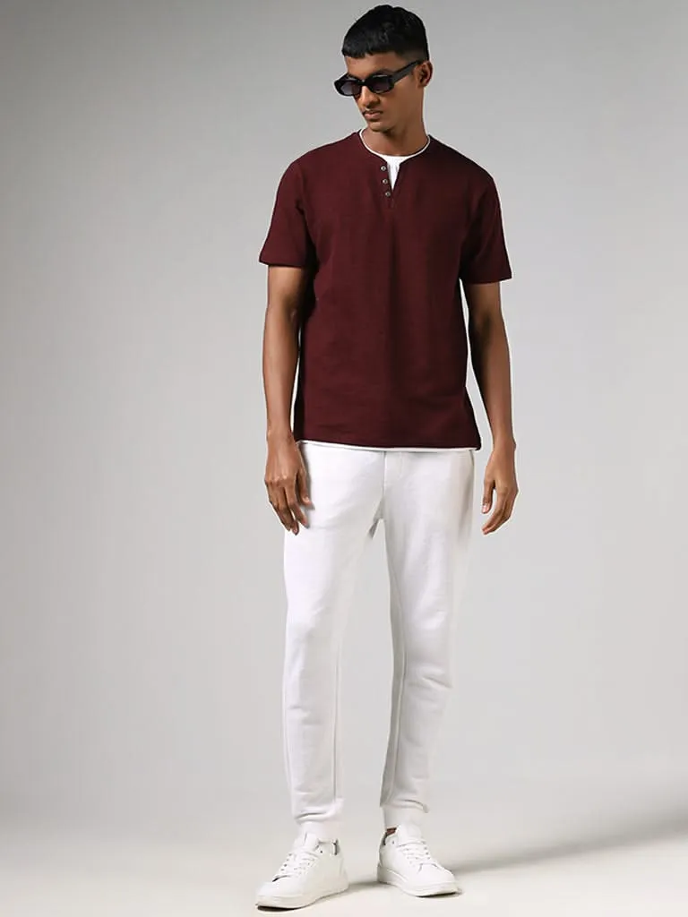 ETA Maroon Slim-Fit T-Shirt