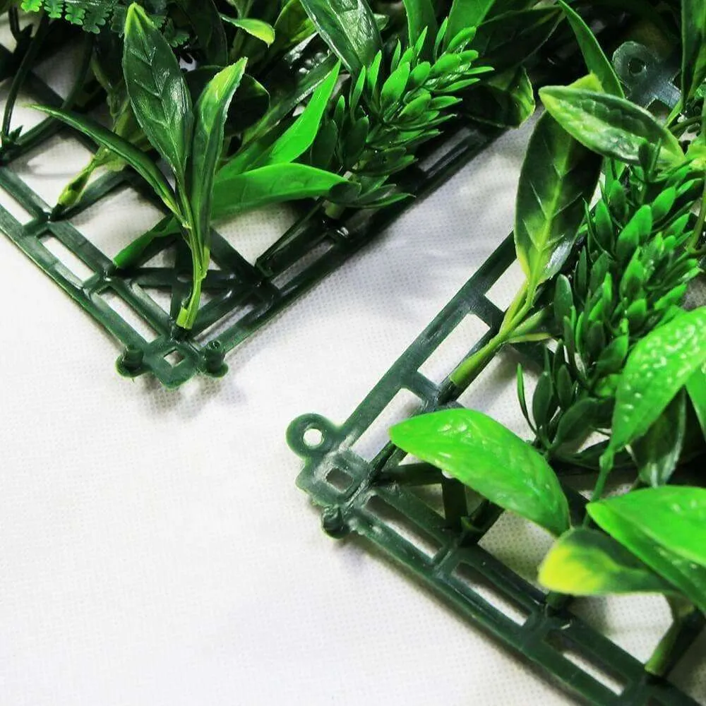 Flowering White Jasmine Fake Green Wall / Artificial Vertical Garden 1m x 1m UV Resistant