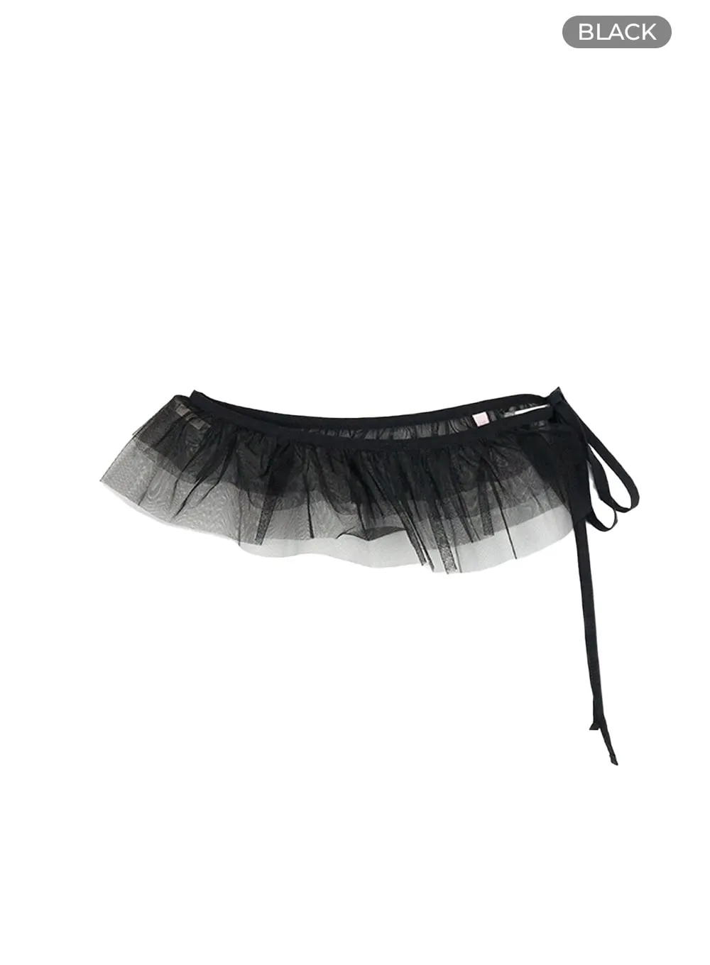 Frill Mesh Layered Mini Skirt CG408