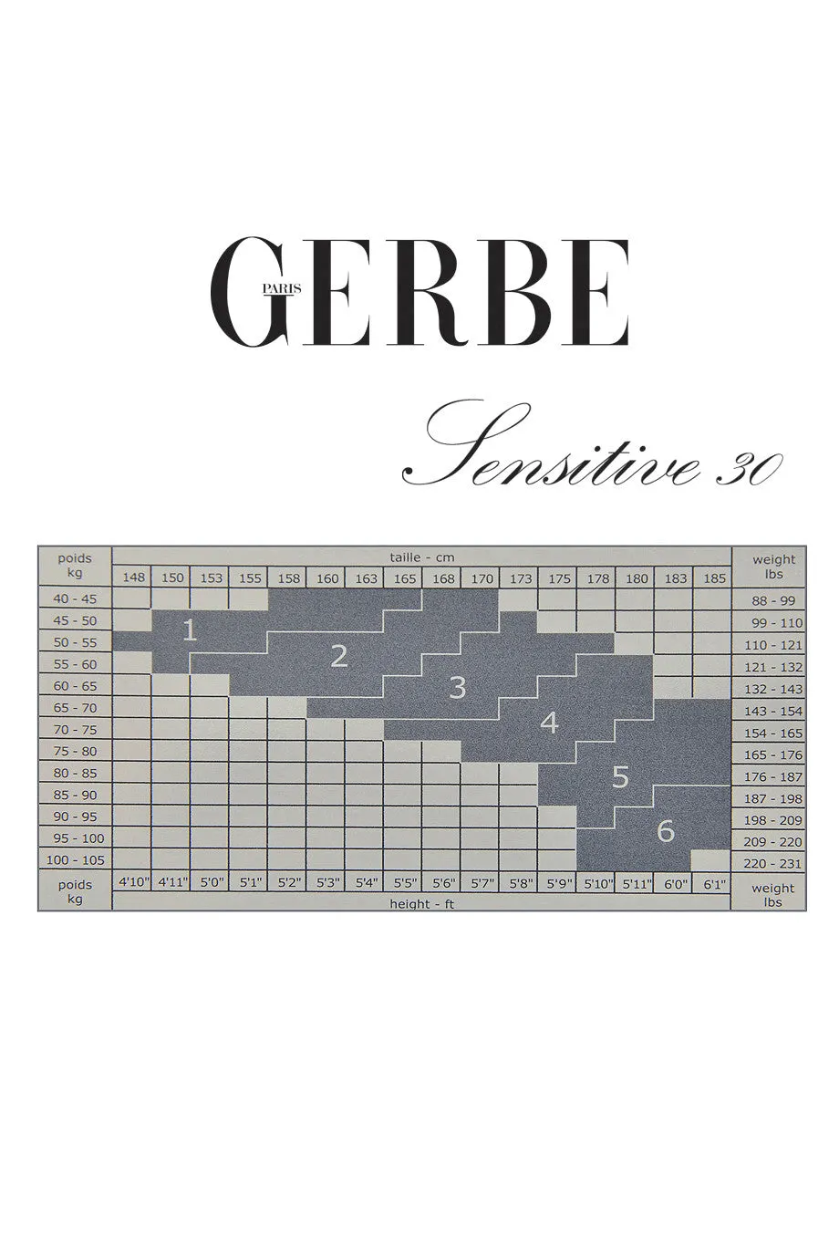 GERBE SENSITIVE 30 Brown Tights (Myrtille)