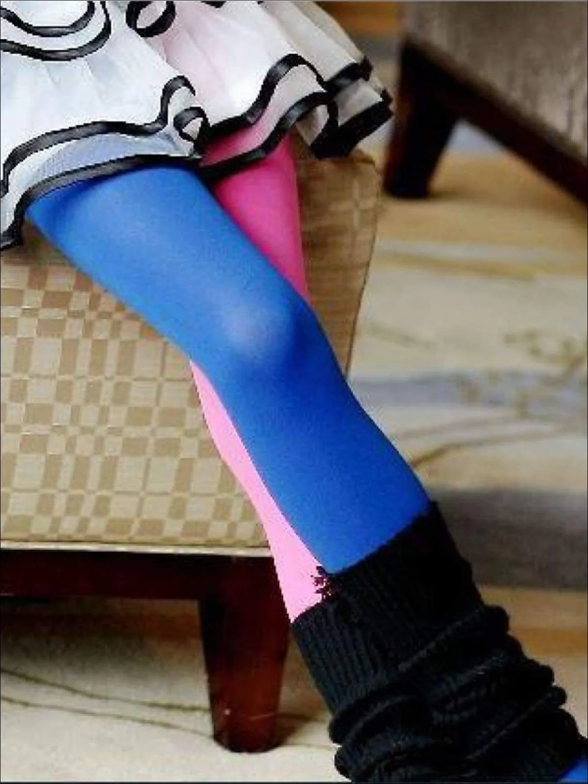 Girls Candy Color-Block Tights (Multiple Color Options)