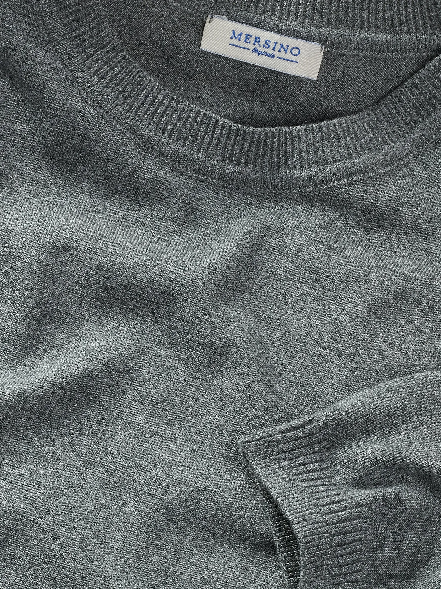 GREY CASHMERE SILK T-SHIRT