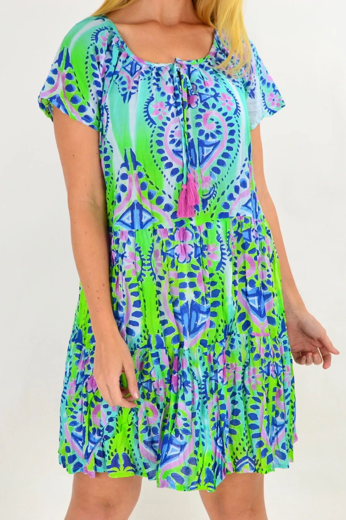 Hearts and Flowers Cotton Tunic Dress