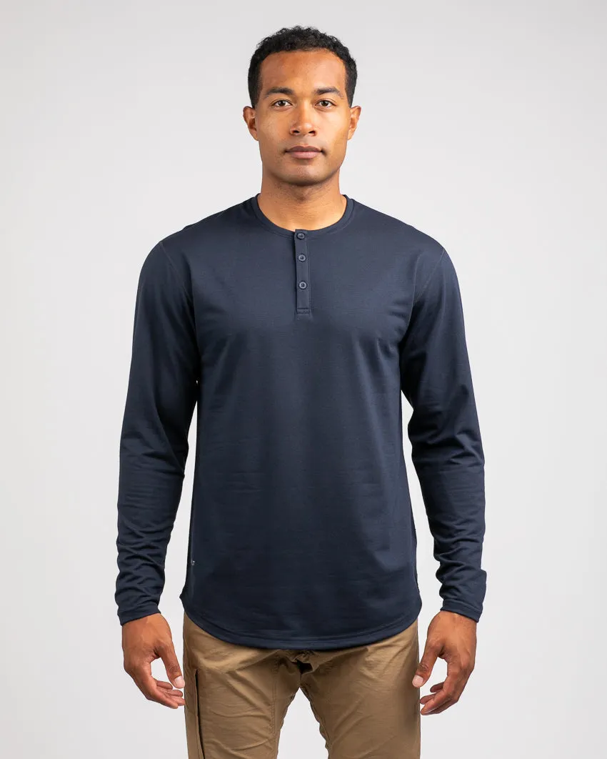 Henley Drop-Cut Long Sleeve: BYLT Signature