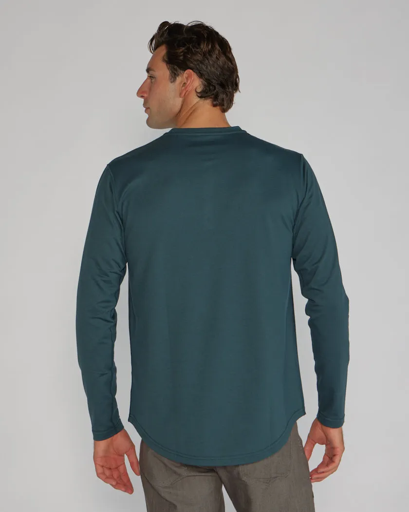 Henley Drop-Cut Long Sleeve: BYLT Signature