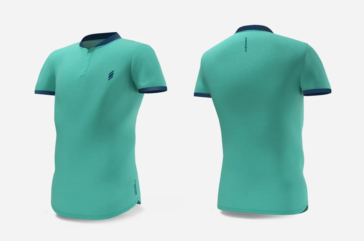 Henley (turquoise/navy)