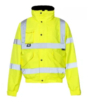 Hi Vis Yellow Breathable 2 in 1 Bomber Jacket