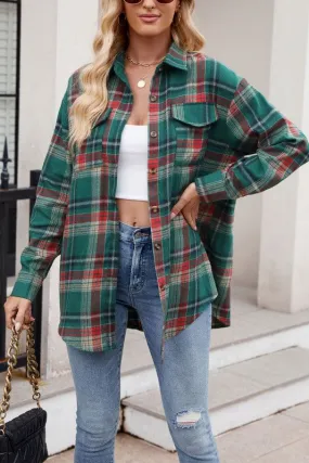 It's Time To Change Green Plaid Shacket