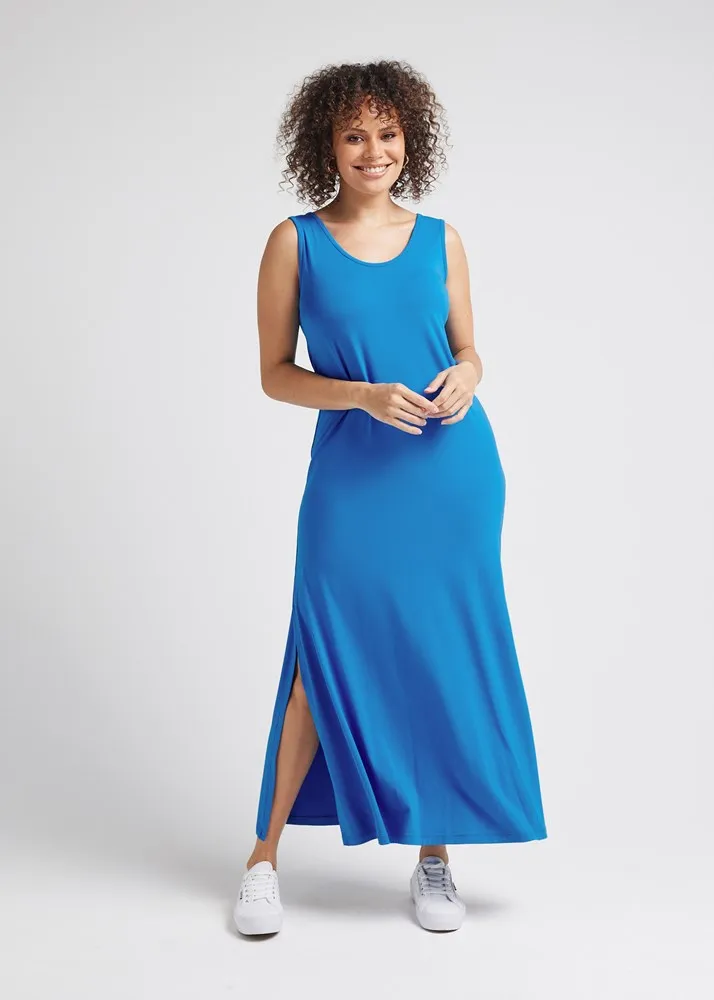 Janet Sleeveless Bamboo Maxi Dress - Cobalt