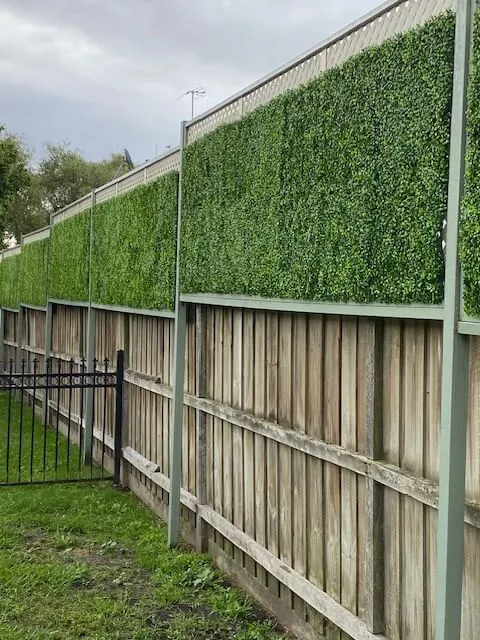 Jasmine Artificial Hedge Screen / Green Wall Panel 100cm x 100cm UV Resistant