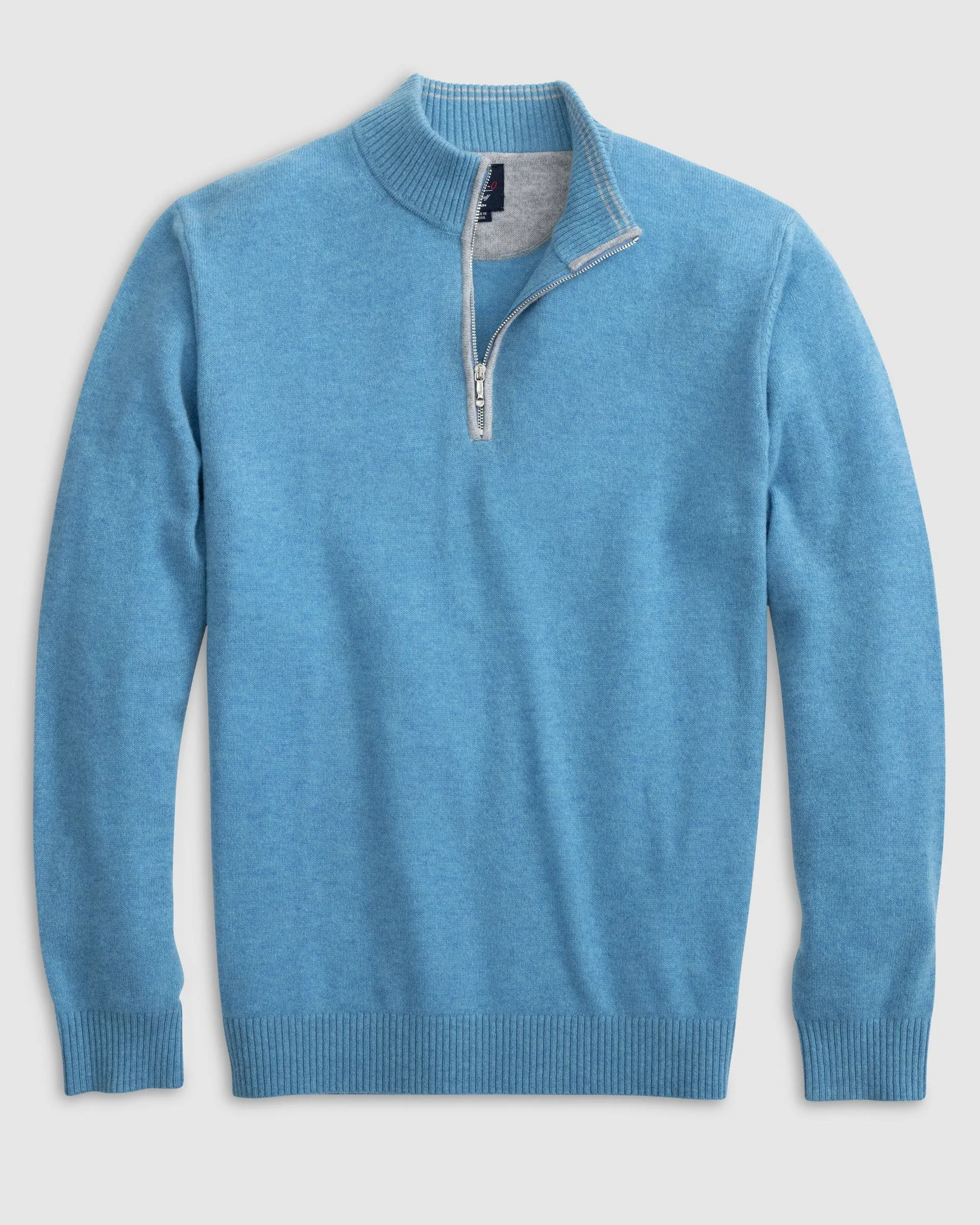 Johnnie-O Mayfair Iceland Blue Pure Cashmere 1/4 Zip