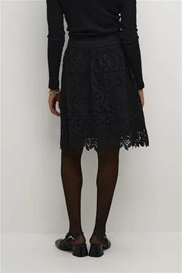 KAFFE Emilia Skirt in Black Deep