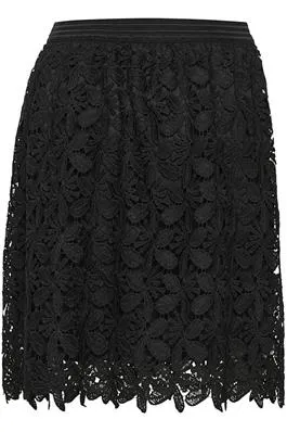 KAFFE Emilia Skirt in Black Deep