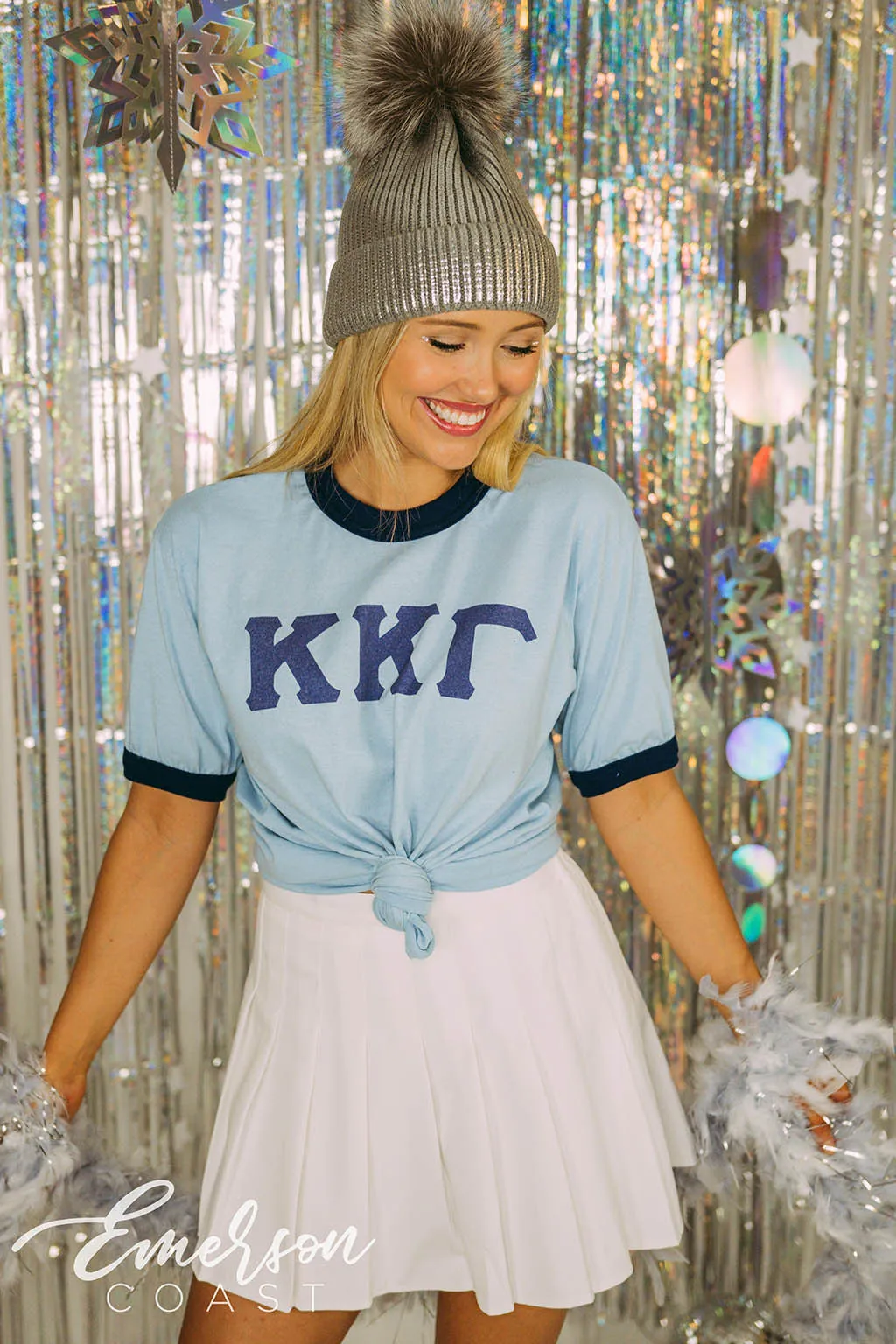 Kappa Kappa Gamma Snowy Bid Day Ringer Tee