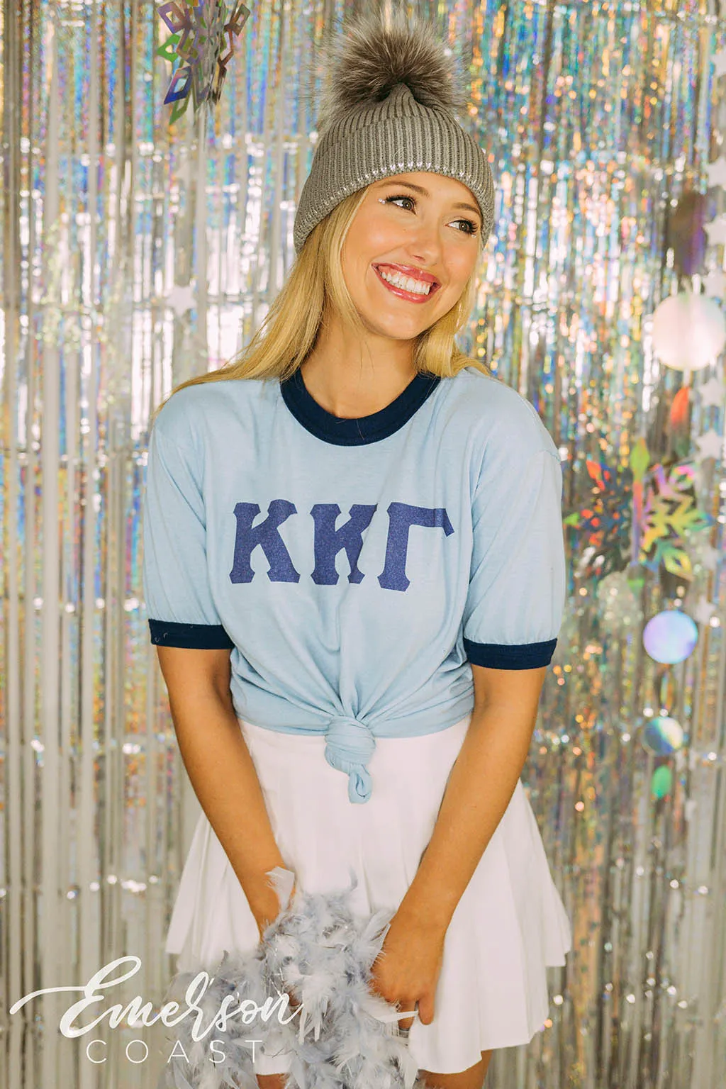 Kappa Kappa Gamma Snowy Bid Day Ringer Tee