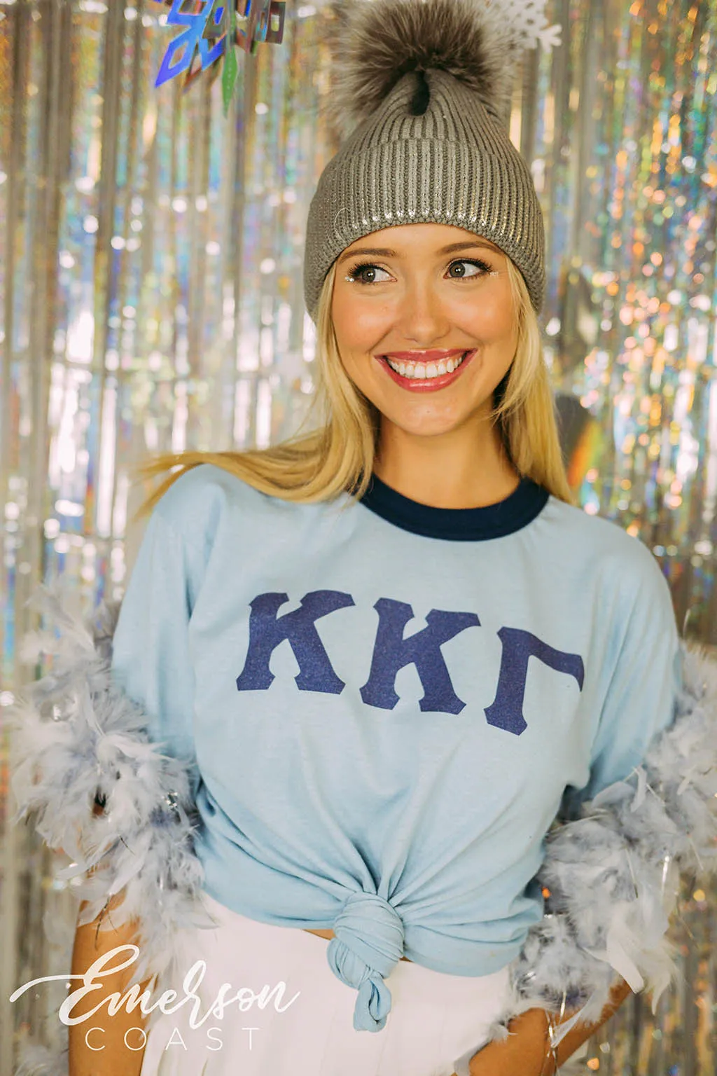 Kappa Kappa Gamma Snowy Bid Day Ringer Tee