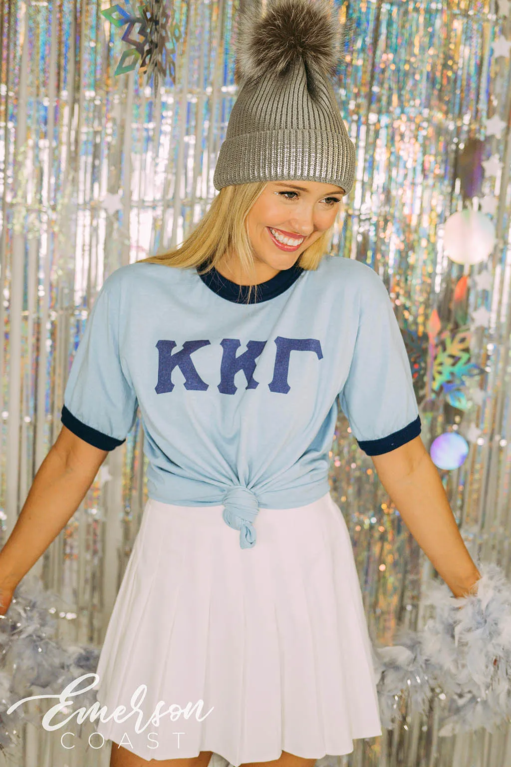 Kappa Kappa Gamma Snowy Bid Day Ringer Tee