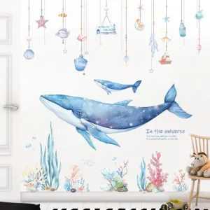 Large Humpback Whale Wall Stickers For Nursery