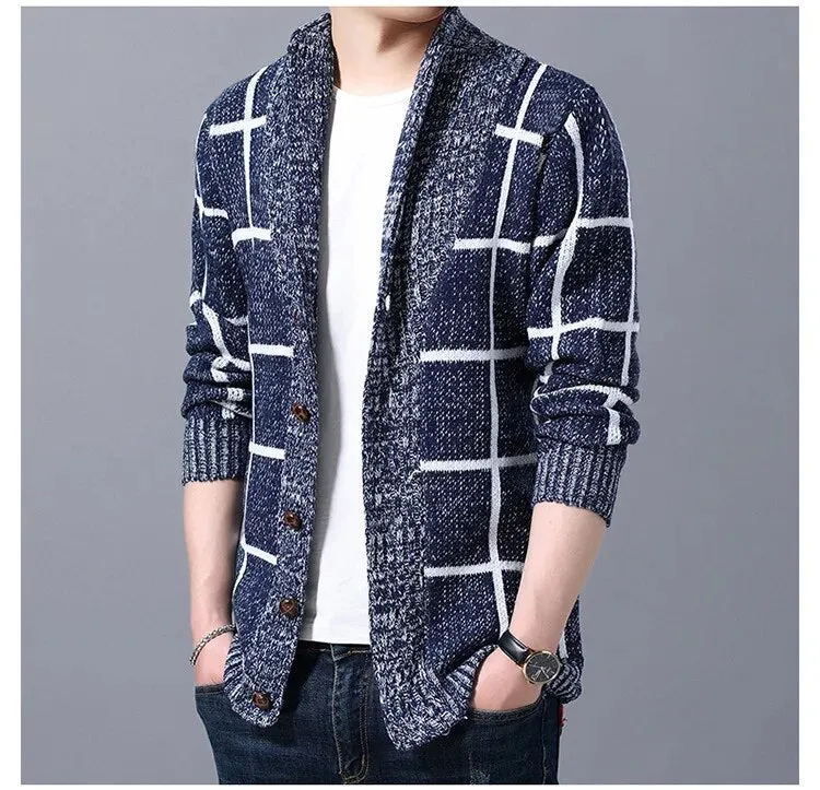 Lines Pattern Knitted Cardigan