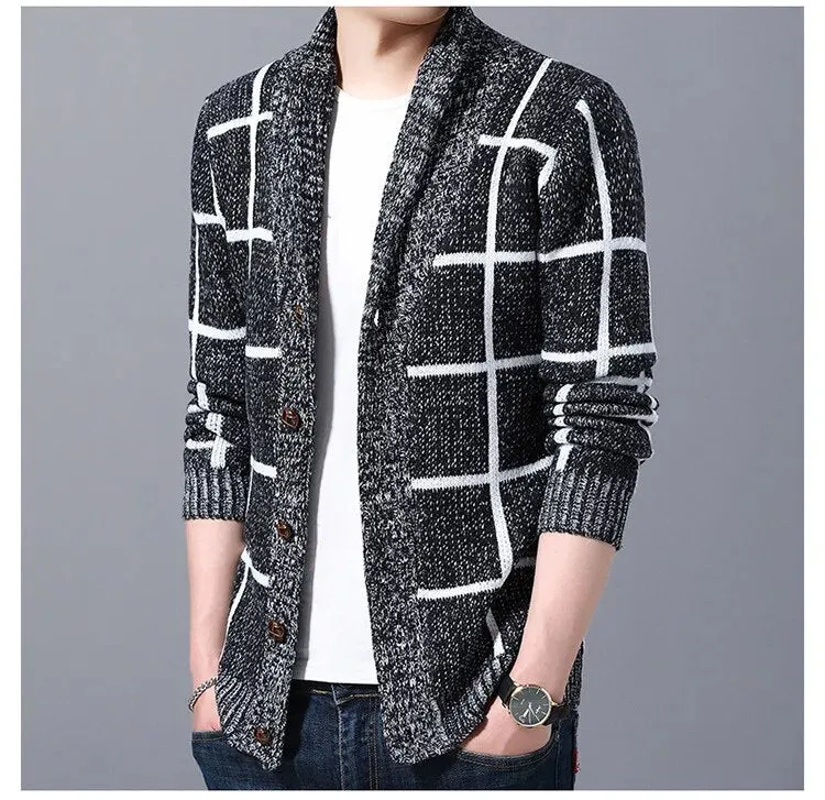 Lines Pattern Knitted Cardigan