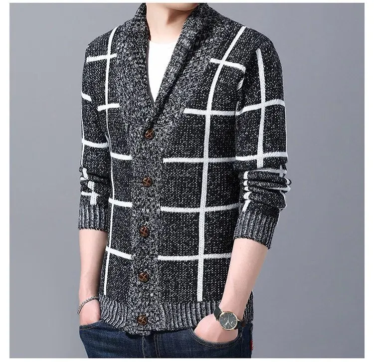 Lines Pattern Knitted Cardigan