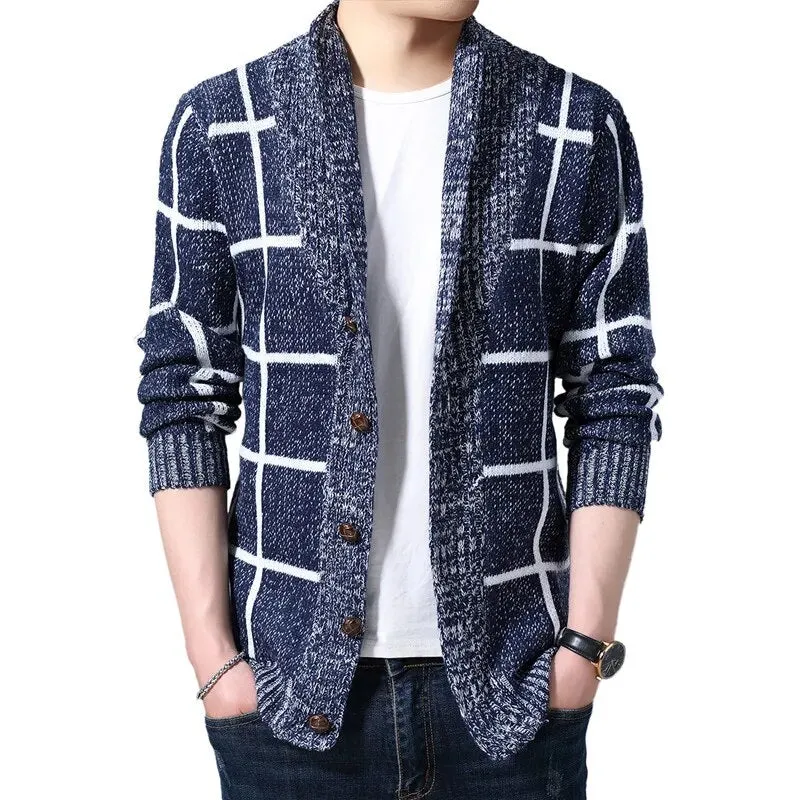 Lines Pattern Knitted Cardigan