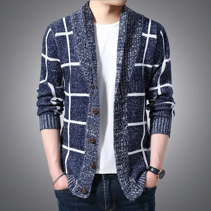 Lines Pattern Knitted Cardigan