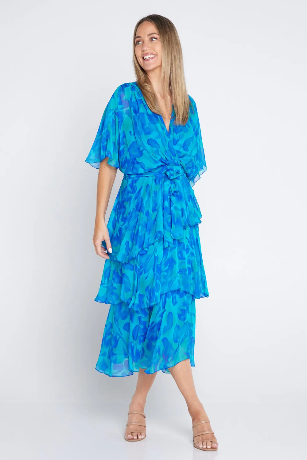 Loira Silk Dress - Oceanic