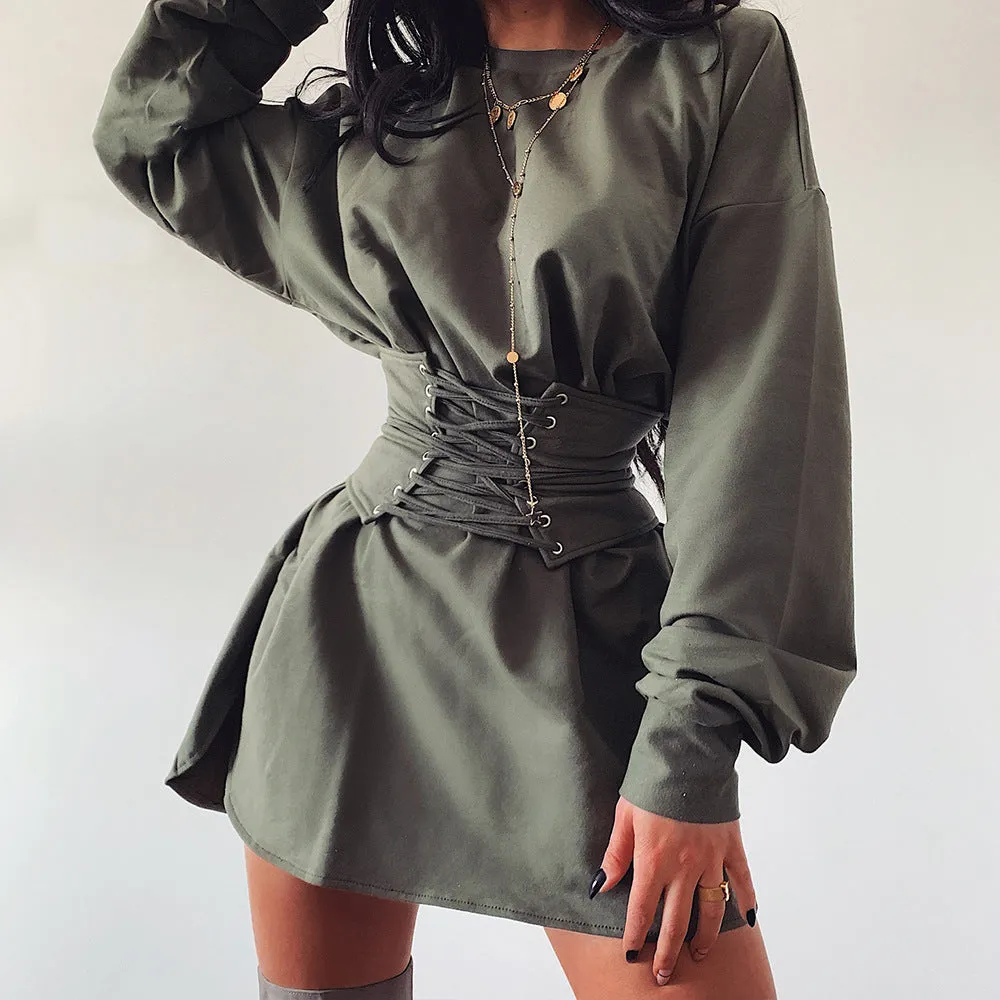 Long sleeve tunic dress