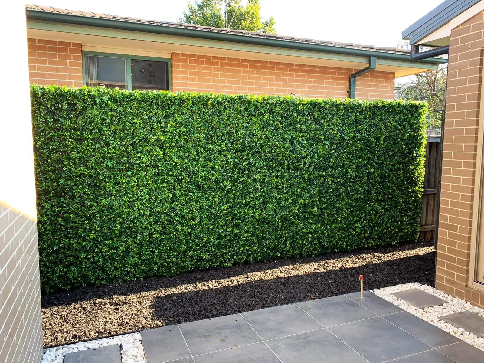 Luxury Mixed Ivy Artificial Hedge Fence Panels / Fake Vertical Garden 1m x 1m UV Resistant