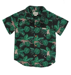 Maui Short Sleeve Shirt - Charcoal Jungle