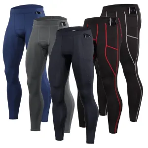 Men Breathable Quick-drying Phone Pocket Sports Tights