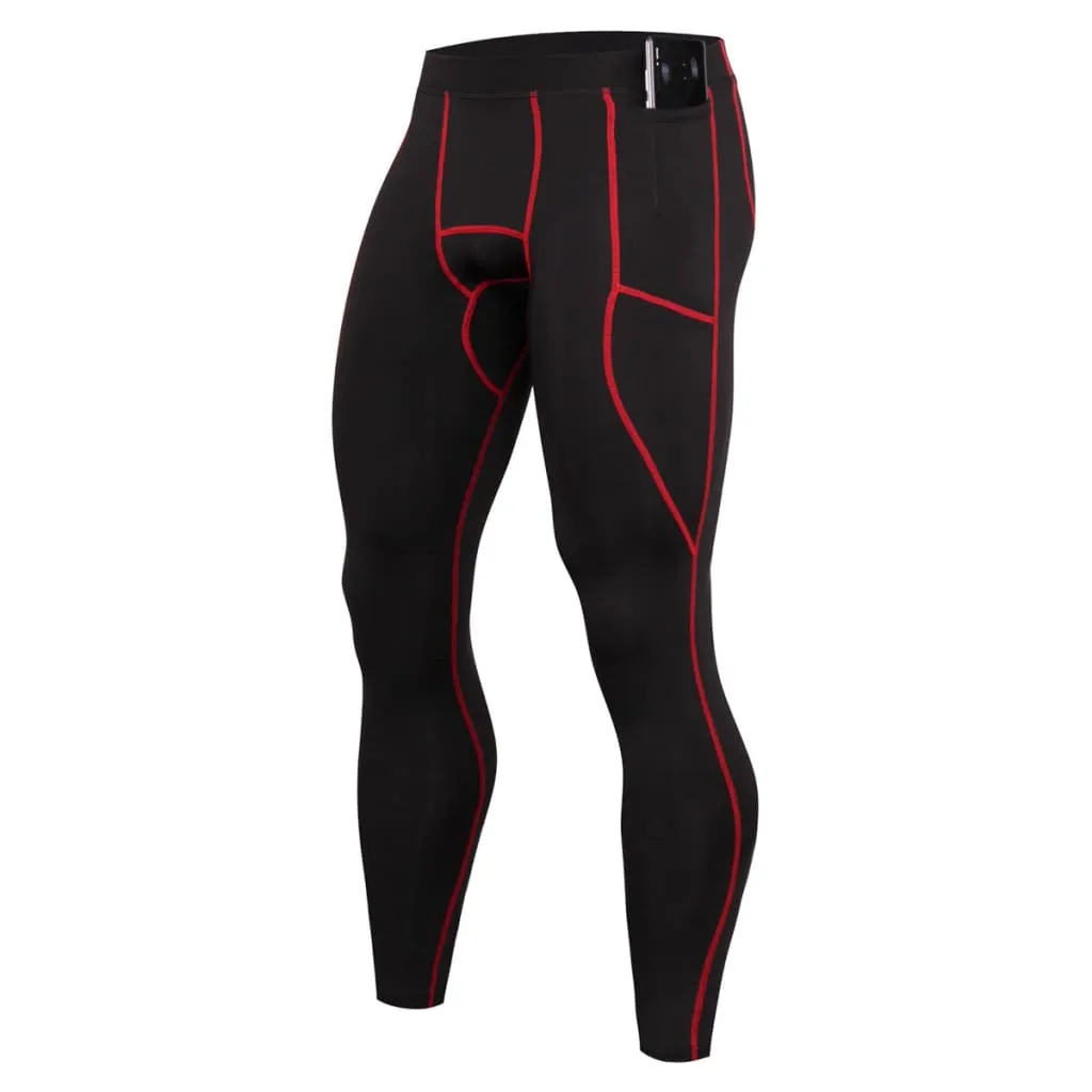 Men Breathable Quick-drying Phone Pocket Sports Tights