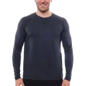 Men's Lounge Henley Long Sleeve Shirt - CLOSEOUT