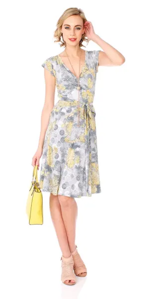 Mrs.Robinson Wrap Dress, sunlit floral