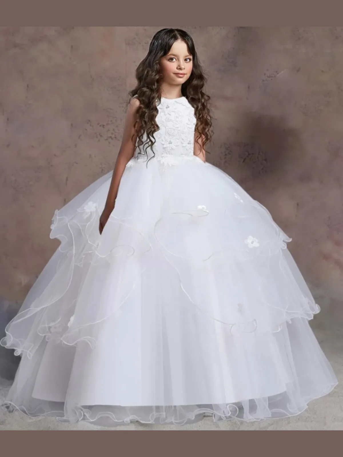 My Lovely Angel Layered Tulle Communion Dress