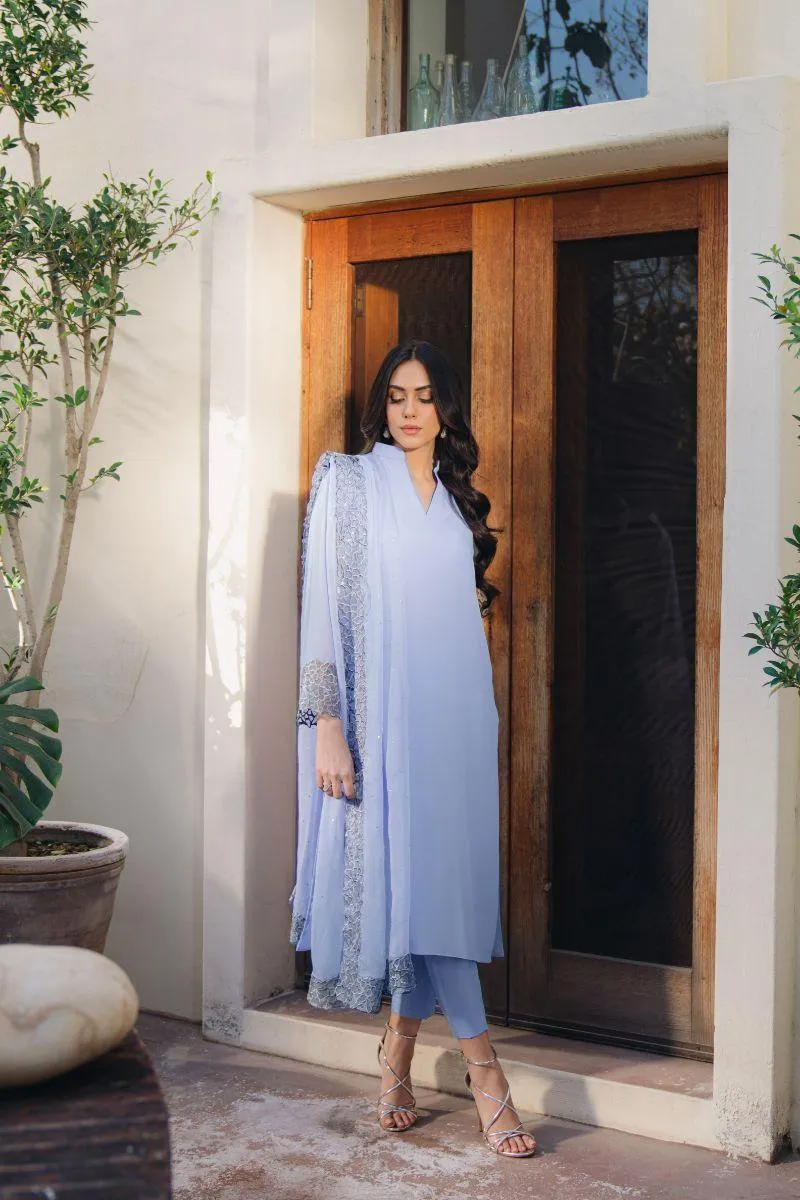 Natasha Kamal - Primrose - Periwinkle Tunic - Georgette - 3 Piece