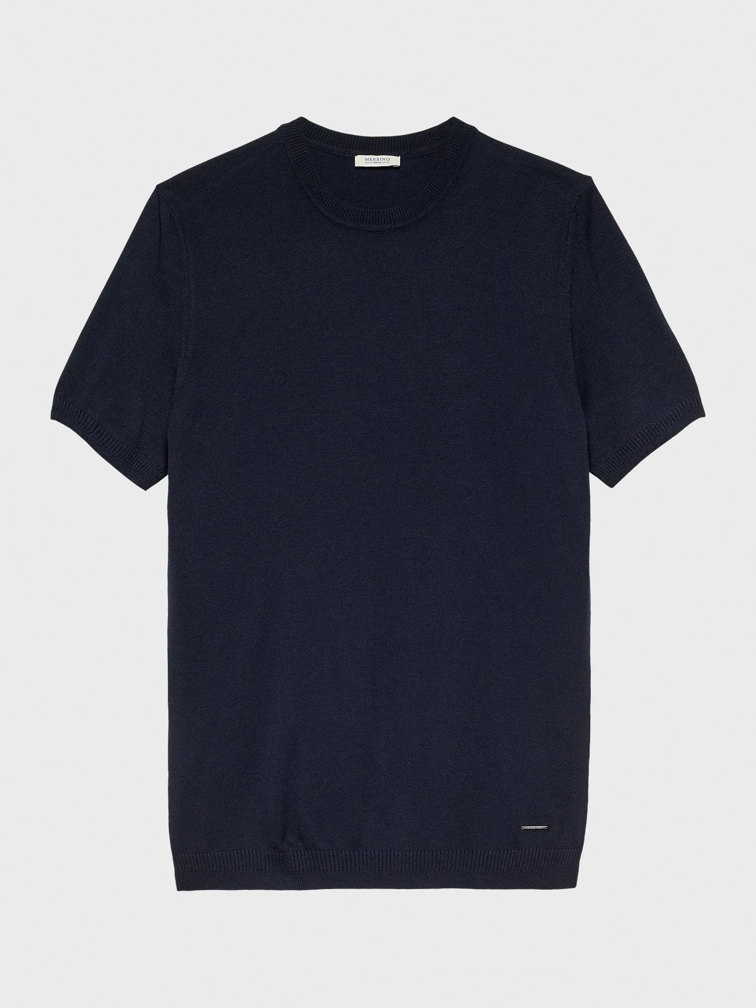 NAVY CASHMERE SILK T-SHIRT