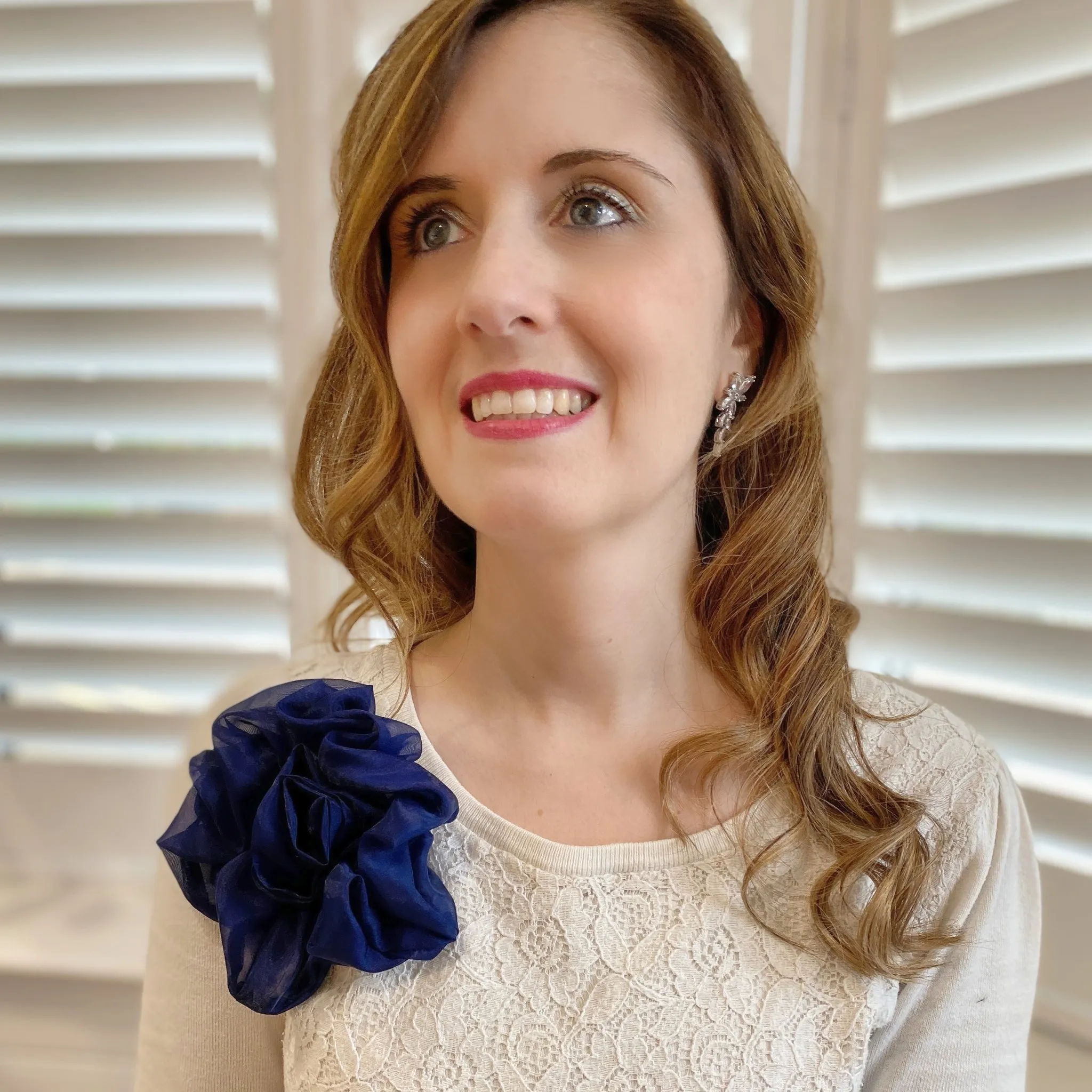 Navy Corsage Rose Hair Clip Flower Hair Clip Flower Pin