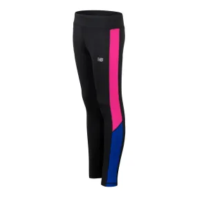 New Balance Girls Black/Contrast Tights