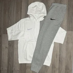 Nike Park Hoodie & Joggers Set - White / Grey