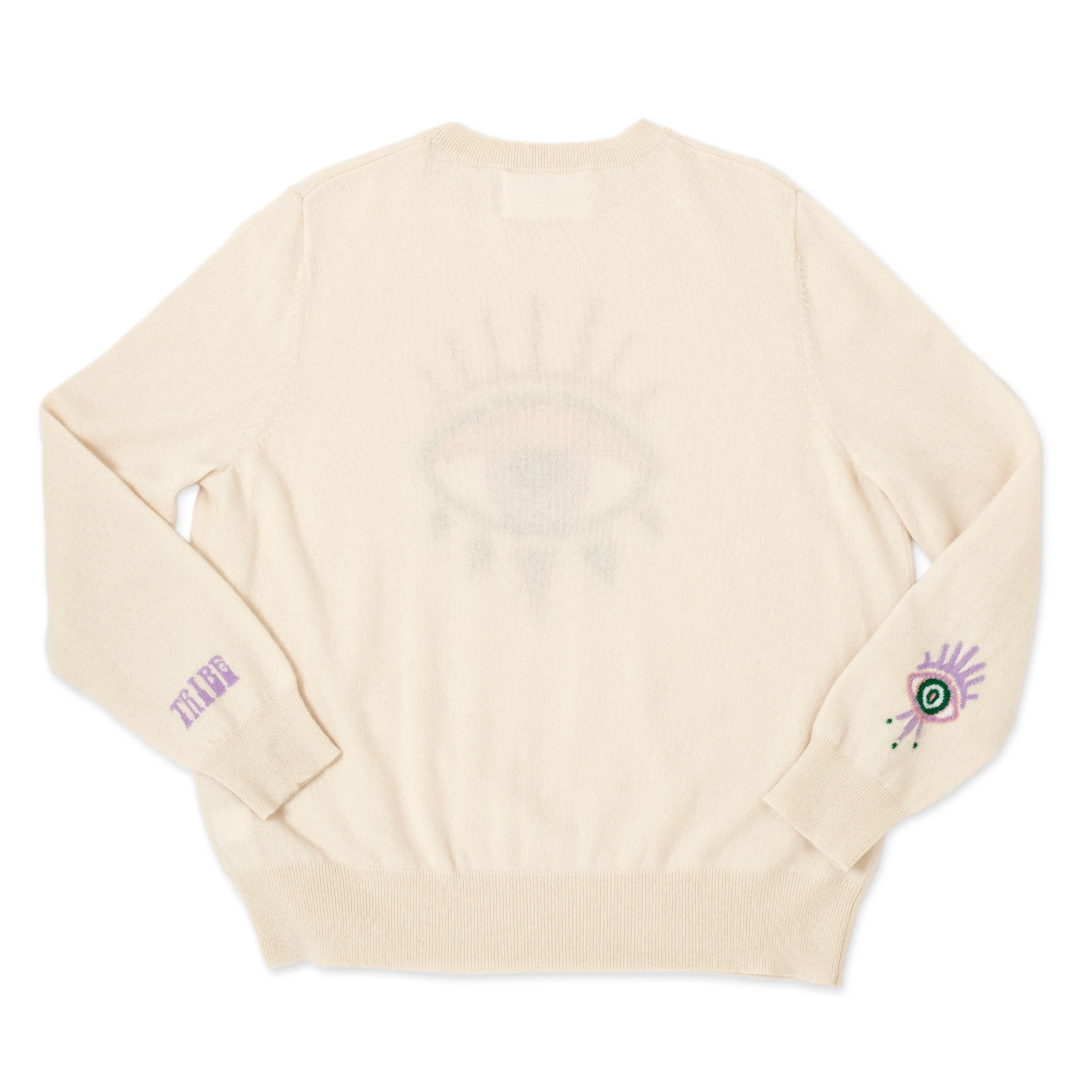 NSF x JA TRIBE EYE FEATHER CASHMERE SWEATER