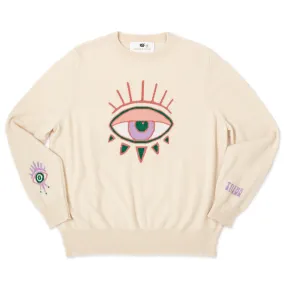 NSF x JA TRIBE EYE FEATHER CASHMERE SWEATER