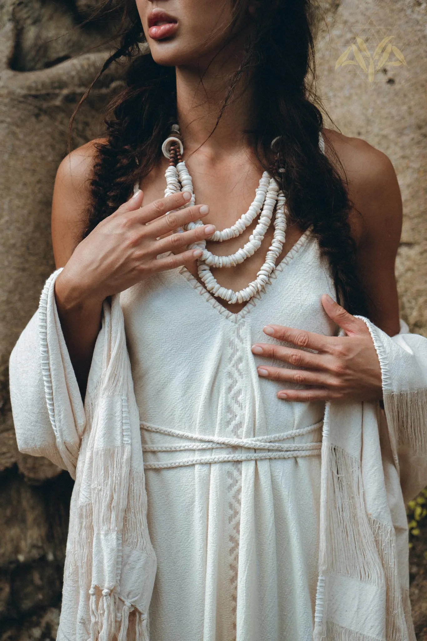 Off-White Boho Dress • Goddess Dress • Simple Wedding Dress