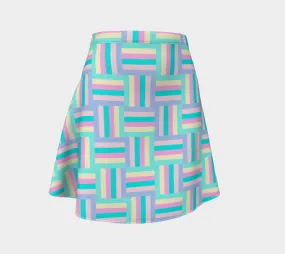 Pastel Matrrix Flare Skirt